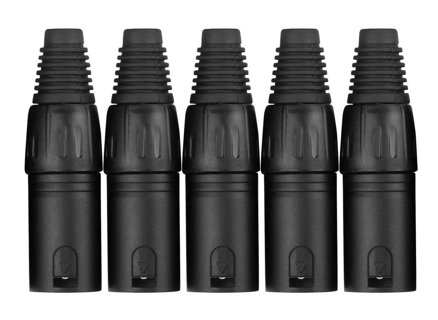 Pronomic Steckerset XLR-Male 5-Stück Audio-Adapter XLR 3-polig mannlich, Hochwertige Spannzangen-Zugentlastung Pronomic Steckerset XLR-Male 5-Stück Audio-Adapter XLR 3-polig mannlich, Hochwertige Spannzangen-Zugentlastung von Pronomic