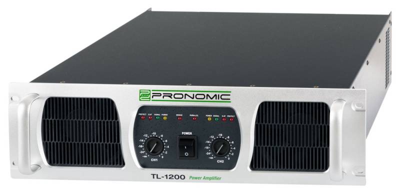 Pronomic TL-1200 Endstufe Verstärker (Anzahl Kanäle: 2, 4800 W, Stereo-Leistungsverstärker mit 2x 2400 Watt an 2 Ohm) von Pronomic
