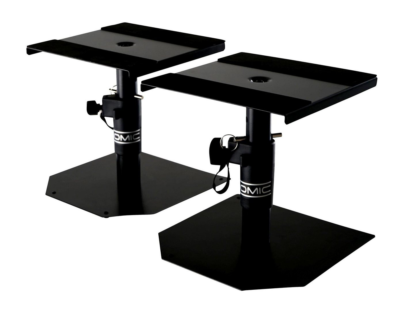 Pronomic Tischstative Paar für Studio Monitore - Niedrige Ausführung Lautsprecherständer, (SLS-15, 2-tlg., Paar Lautsprecherstative, Lautsprecherstative höhenverstellbar bis 27,5 cm) von Pronomic