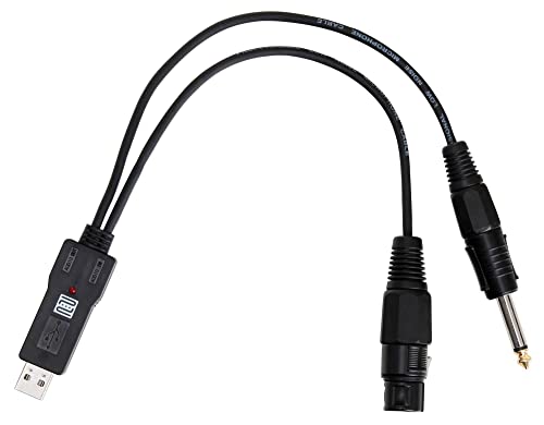 Pronomic UXLRJ USB - KLR/Klinke Audio Interface, USB Mikrofon, Recording, Soundkarte, Kabel, Adapter, PC/MAC, Wandler (24 bit, 0,23m, Plug&Play, ohne Treiberinstallation) von Pronomic