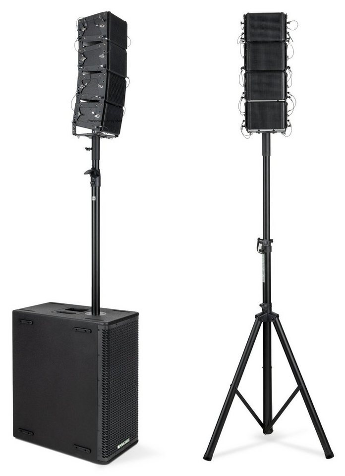 Pronomic V-Array Medium Aktives PA-System Set Party-Lautsprecher (Bluetooth 4.2 Empfänger, 840 W) von Pronomic