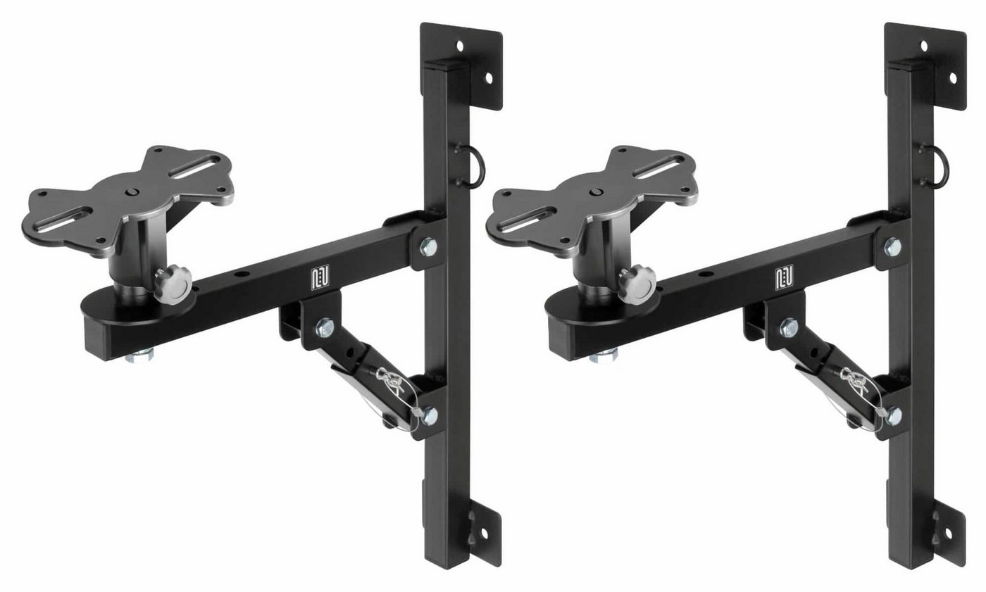 Pronomic WSM-1 PA Wandhalterung für PA-und Hifi-Boxen Gewichtaufnahme: 40 kg Lautsprecher-Wandhalterung, (Paar, 4-tlg., 2 Stück im Set inklusive Lautsprecherflansch, 3-stufig verstellbarer Winkel, stabil, Metall) Pronomic WSM-1 PA Wandhalterung für PA-und Hifi-Boxen Gewichtaufnahme: 40 kg Lautsprecher-Wandhalterung, (Paar, 4-tlg., 2 Stück im Set inklusive Lautsprecherflansch, 3-stufig verstellbarer Winkel, stabil, Metall) von Pronomic