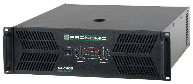 Pronomic XA-1400 Endstufe 2x1400W/8 Ohm, 2x 2100W/4 Ohm, 2x 3000W/ 2 Ohm Audioverstärker (6000 W, Schaltungstype: Class H) von Pronomic