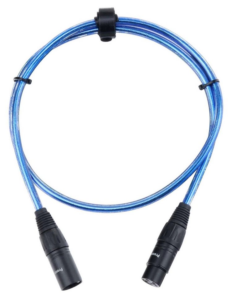 Pronomic XFXM-1 Mikrofonkabel 1 m Audio-Kabel, XLR female 3-pol, XLR male 3-pol (100 cm), Hochwertige Stecker und Schirmung von Pronomic