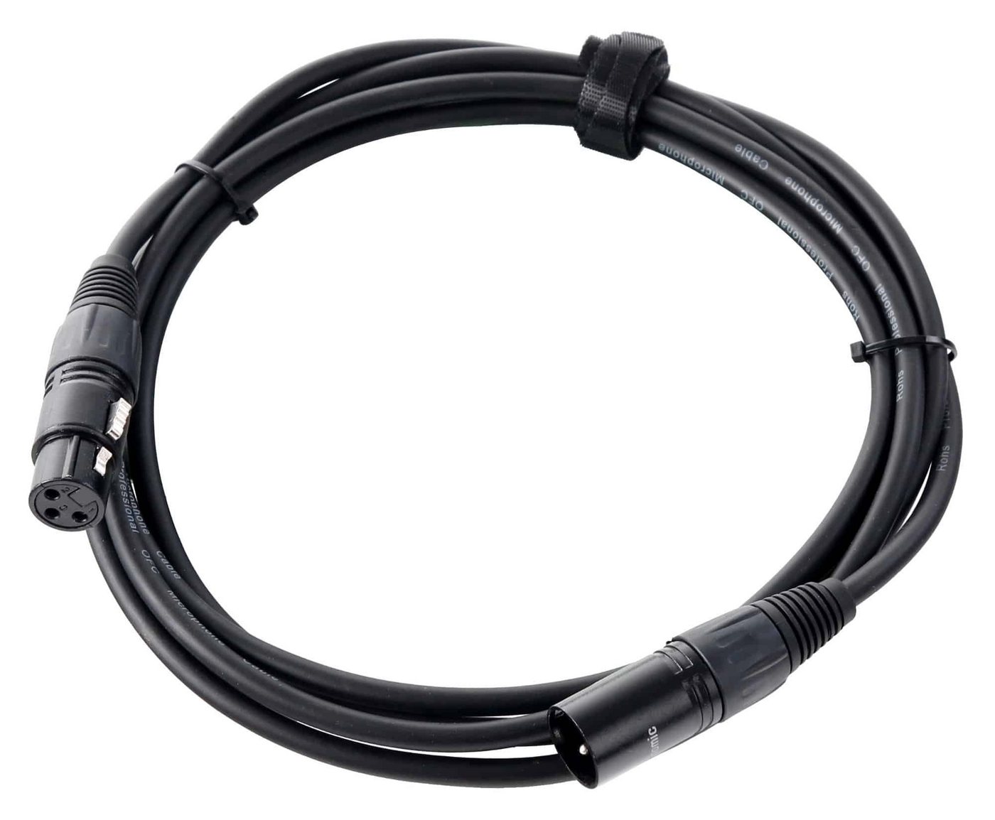 Pronomic XFXM-2.5 Mikrofonkabel 2,5 m Audio-Kabel, XLR Female 3-pol, XLR Male 3-pol (250 cm), Stecker handgelötet, säure- und ölfest von Pronomic