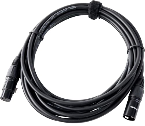 Pronomic XFXM-5 Mikrofonkabel (5m Länge, XLR female 3-pol -> XLR male 3-pol, Stecker handgelötet, säure- und ölfest, Spannzangen-Zugentlastung) schwarz von Pronomic