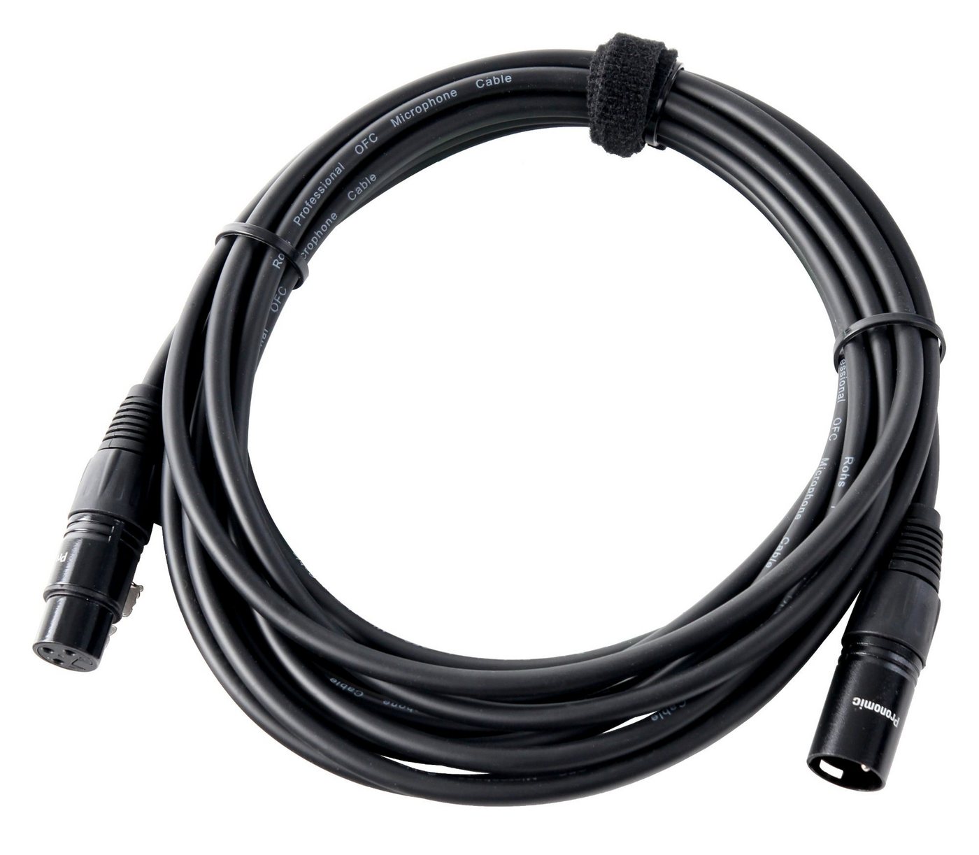Pronomic XFXM-5 Mikrofonkabel 5 m Audio-Kabel, XLR Female 3-pol, XLR Male 3-pol (500 cm), Stecker handgelötet, säure- und ölfest von Pronomic