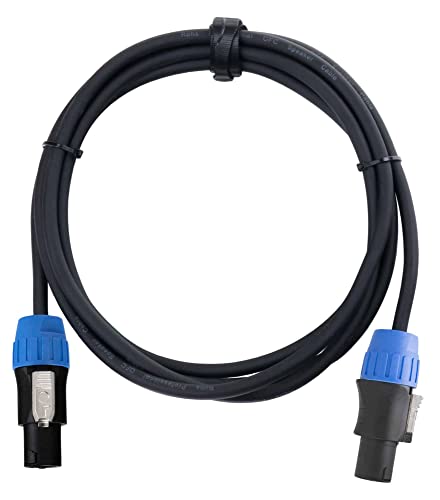 Pronomic pro-line BOXSP2-2.5 Lautsprecherkabel 2x 2,5 mm² - Professionelles Boxenkabel für DJ & PA - Länge: 2,5 m - Stecker: 2-Pol Speakon-kompatibel - Spannzangen-Zugentlastung - Schwarz von Pronomic