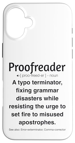 Korrekturleser Hülle für iPhone 16 Plus Korrekturleser Hülle für iPhone 16 Plus von Proofreader Humour Apparel