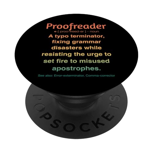 Korrekturleser PopSockets Klebender PopGrip Korrekturleser PopSockets Klebender PopGrip von Proofreader Humour Apparel