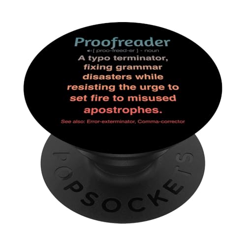 Korrekturleser PopSockets Klebender PopGrip von Proofreader Humour Apparel