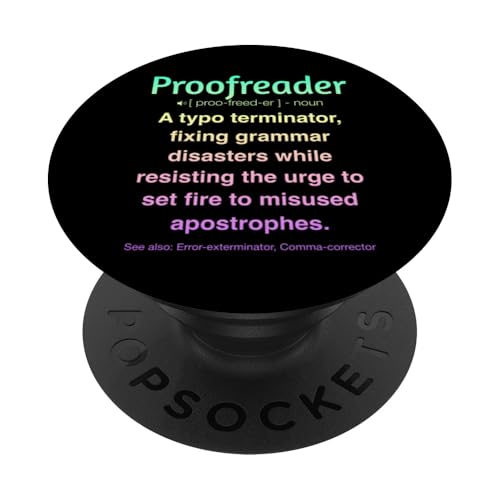 Korrekturleser PopSockets Klebender PopGrip Korrekturleser PopSockets Klebender PopGrip von Proofreader Humour Apparel