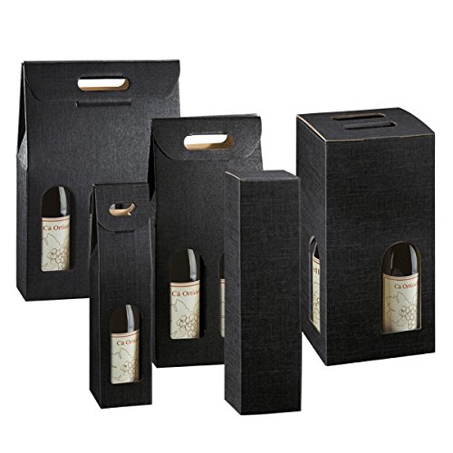 Propac z-botnm Weinbox mit Griff Elegance schwarz, 9 x 9 x 38.5 cm, 20 Stück Propac z-botnm Weinbox mit Griff Elegance schwarz, 9 x 9 x 38.5 cm, 20 Stück von Propac