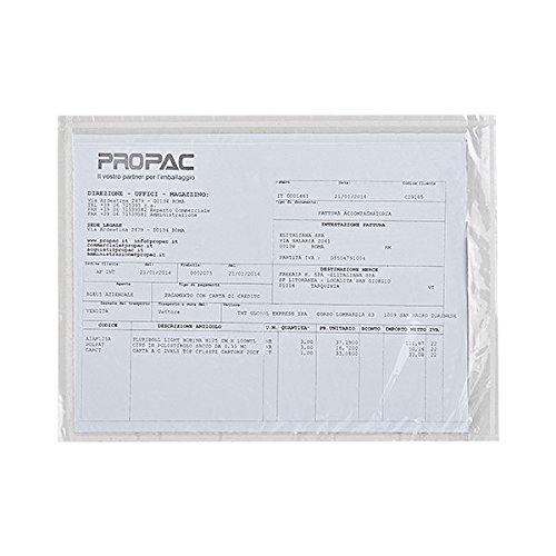 Propac z-pac1 pac-list Dokumententasche neutral, A4 gefaltet in 6, 12 x 8.5 cm, Stück 1000 von Propac