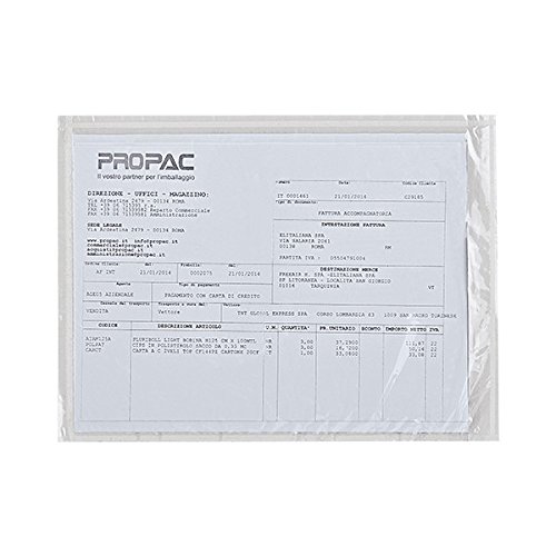 Propac z-pac5 pac-list Dokumententasche neutral, A4 gefaltet in 3, 22 x 11 cm, Stück 1000 von Propac