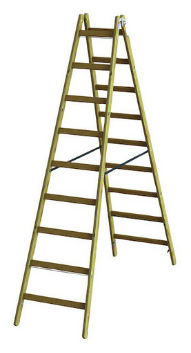 PHSPSL29 Holz-Sprossen-Stehleiter 2x9 PHSPSL29 Holz-Sprossen-Stehleiter 2x9 von Protec.Class