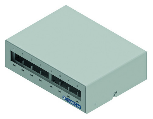 PNKB8G Kleinverteiler Aufbau 8-fach grau von Protec.NET