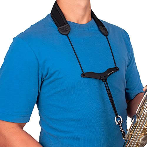 Protec Pro-Tec Unisex-Erwachsene, Komfortstange, 56 cm, Schwarz NB310M Saxophon-Nackengurt aus Neopren, 55,9 cm, Regular von Protec