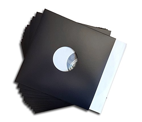 LP Schallplatten Cover Mittelloch schwarz Deluxe Protected (25 Stück) von Protected