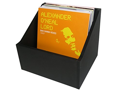 Protected LP Schallplatten Holz Box schwarz 2. Wahl von Protected