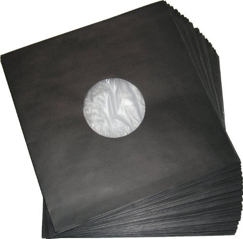 Protected LP Schallplatten Innenhüllen mit Fütterung Deluxe schwarz (100 Stück) von Protected