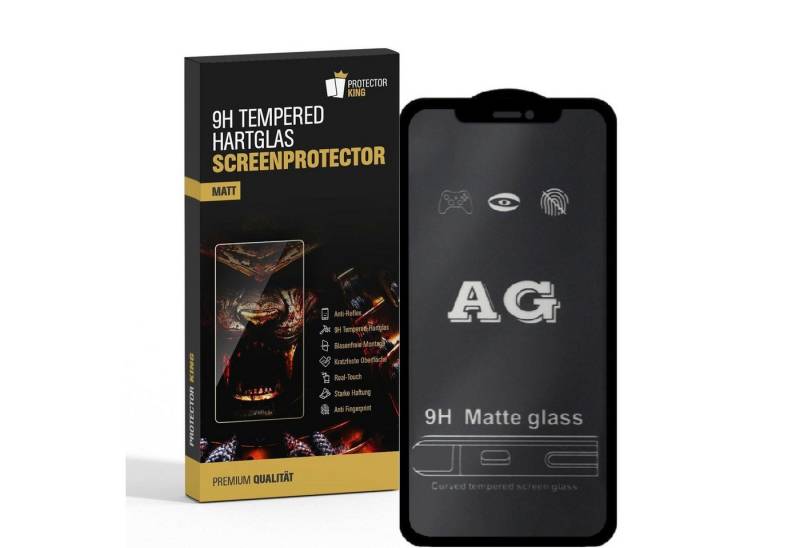 Protectorking Schutzfolie 1x 9H Panzerglas für iPhone 12 FULL COVER Displayschutz Schutzglas, (1-Stück), ENTSPIEGELT von Protectorking