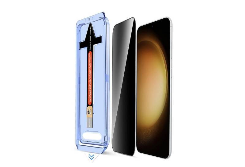 Protectorking Schutzfolie 1x Blickschutz 9H Panzerglas für Samsung Galaxy S23 ANTI-SPY PRIVACY, (1-Stück), Auto-Dust-Eliminierung echtes Tempered 9H Glass HD KLAR von Protectorking