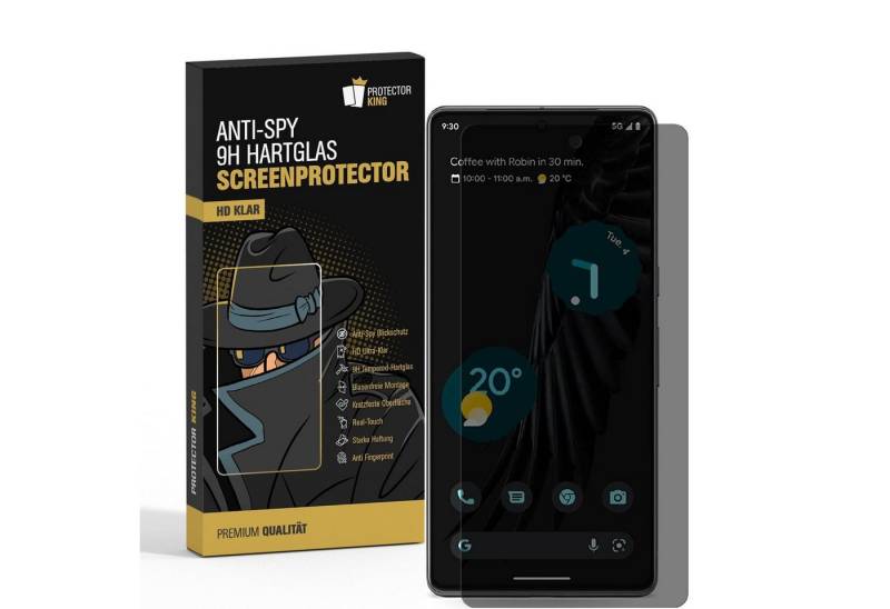 Protectorking Schutzfolie 1x Blickschutz 9H Panzerhartglas für Google Pixel 7 ANTI-SPY PRIVACY, (1-Stück), Displayschutz, Schutzglas ANTI-SPY PRIVACY BLICKSCHUTZ 9H Härte von Protectorking