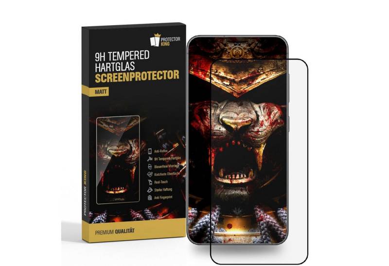 Protectorking Schutzfolie 2x 9H Panzerglas für Samsung Galaxy S24 FULL COVER matt ANTI-REFLEX, (2-Stück), Displayschutz, echtes Tempered Glass Anti-Reflex von Protectorking