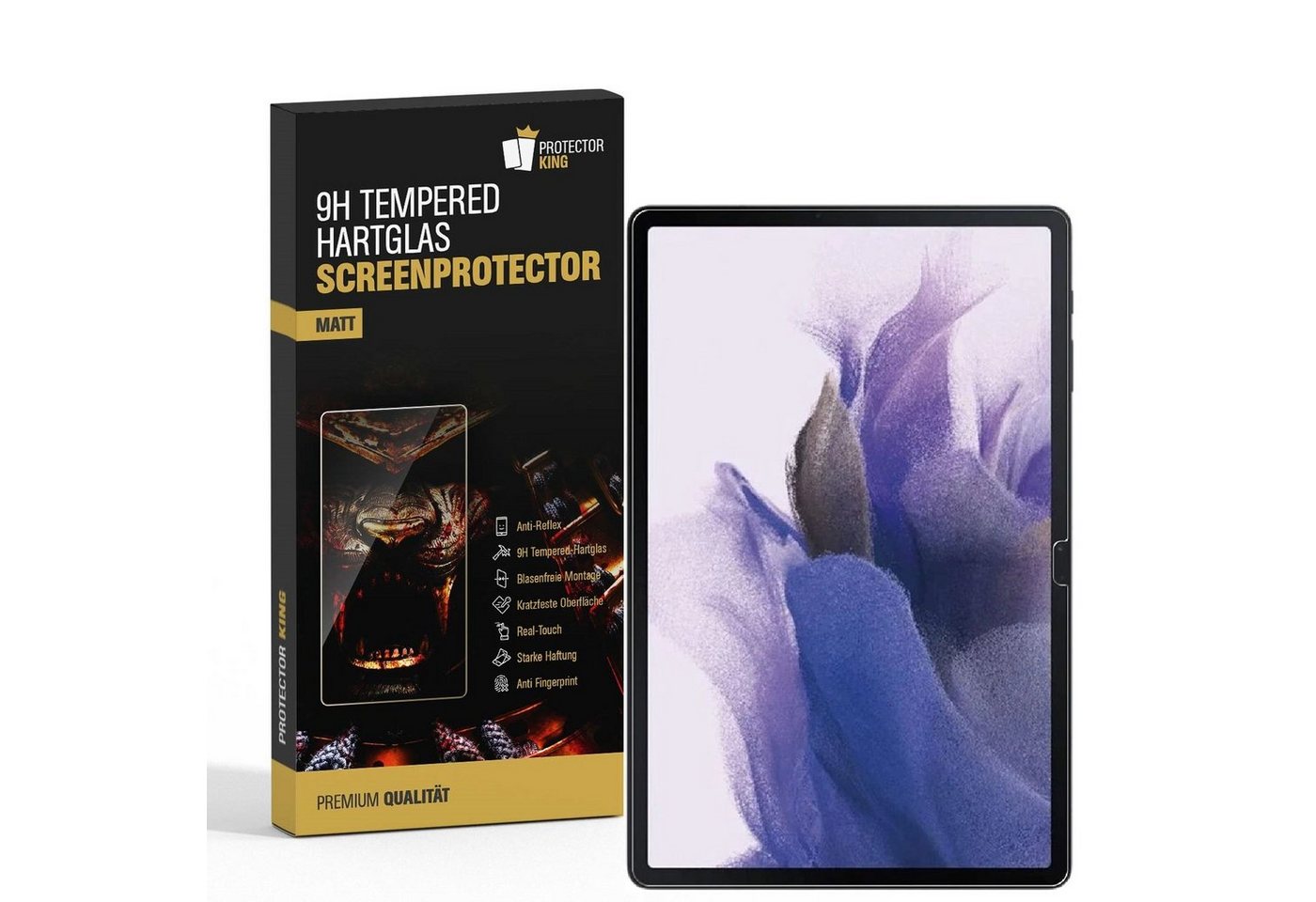 Protectorking Schutzfolie 2x 9H Panzerglas für Samsung Galaxy Tab S7 Displayschutz Schutzglas, (2-Stück), ENTSPIEGELT von Protectorking