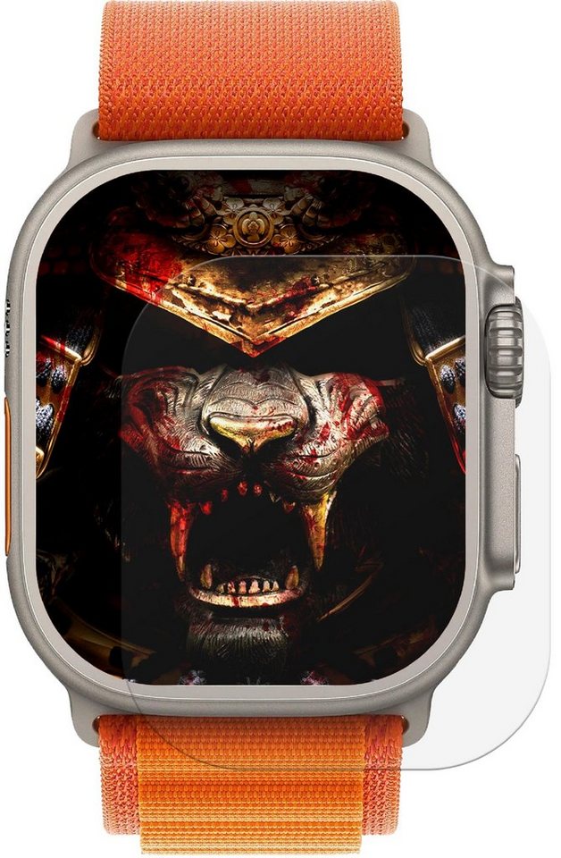 Protectorking Schutzfolie 3x 9H Panzernanoglas für Apple Watch Ultra 2 49mm 3D KLAR FLEXIBLER, (3-Stück), Flexibler Displayschutz, Panzerglas, Schutzglas, Schutzfolie 3D-KLAR von Protectorking