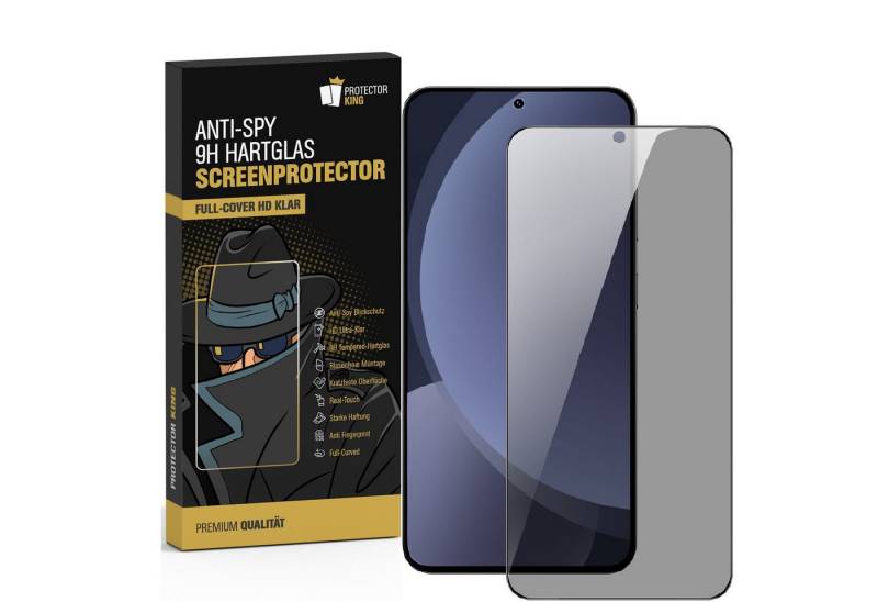 Protectorking Schutzfolie 3x Blickschutz 9H Panzerglas für Samsung Galaxy S23 FE Full-Cover, (3-Stück), echtes Tempered 9H Glass mit integriertem Anti-Spy Blickschutz von Protectorking