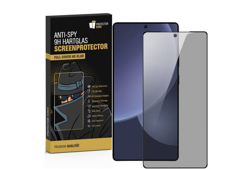 Protectorking Schutzfolie 4x Blickschutz 9H Panzerglas für Samsung Galaxy S25 Ultra Anti-Spy, (4-Stück), echtes Tempered 9H Glass Anti-Spy Sichtschutz von Protectorking