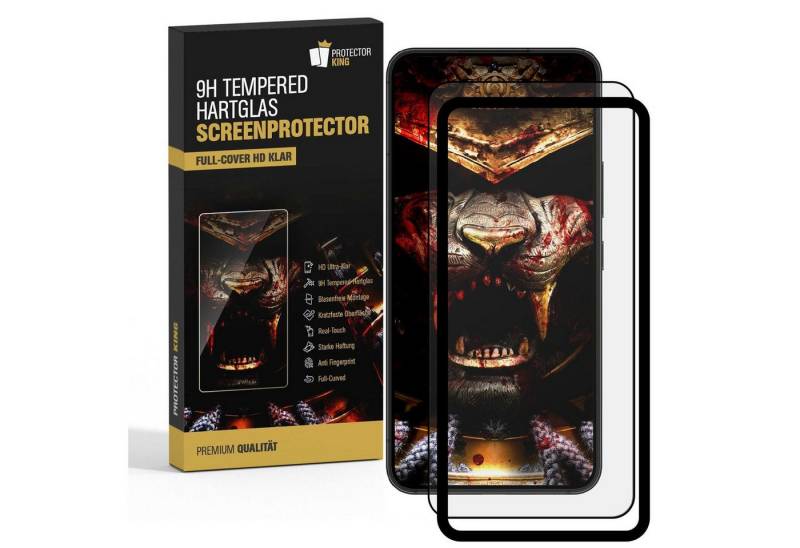 Protectorking Schutzfolie 5x 9H Panzerglas für Samsung Galaxy S25 Plus FULL COVER HD KLAR mit, (5-Stück), echtes Tempered 9H Glass HD klar mit Montagehilfe von Protectorking