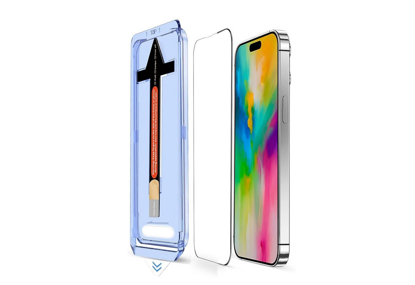 Protectorking Schutzfolie 5x 9H Panzerglas für iPhone 16 Pro Max 3D KLAR MagixBox Staubfreie, (5-Stück), echtes Tempered Glass 3D KLAR Staubdicht Screen-Protector von Protectorking