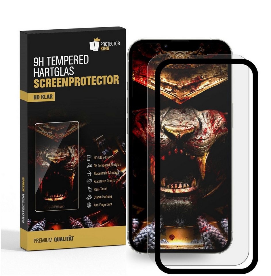 Protectorking Schutzfolie 5x 9H Panzerglas für iPhone 16e 3D A++ kristall klar mit Montagehilfe, (5-Stück), 3D kristall klar A++ 9H Tempered Panzerglas mit Montagehilfe von Protectorking