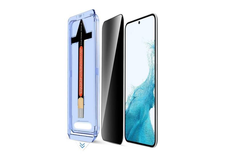 Protectorking Schutzfolie 5x Blickschutz 9H Panzerglas für Samsung Galaxy S22 ANTI-SPY PRIVACY, (5-Stück), Auto-Dust-Eliminierung echtes Tempered 9H Glass HD KLAR von Protectorking