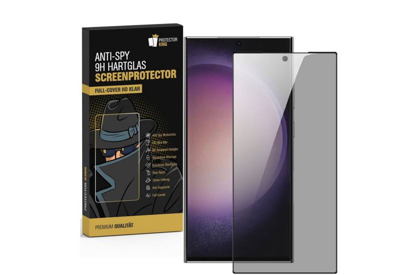 Protectorking Schutzfolie 5x Blickschutz 9H Panzerglas für Samsung Galaxy S25 Ultra Full-Cover, (5-Stück), Fingerprint sensor zum entsperren wird zu 100% unterstützt. von Protectorking