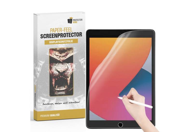 Protectorking Displayschutzfolie 5x Paperfeel für iPad 10.2 7/ 8/ 9 Gen.Displayschutz Schreiben Malen, 5-Stück, Tablet von Protectorking