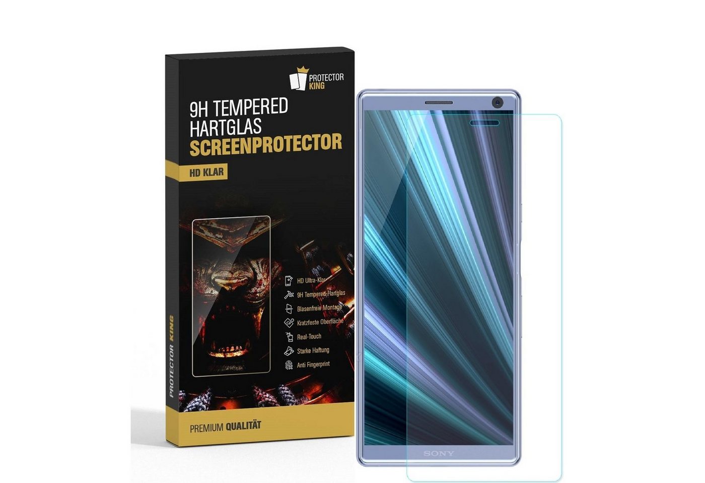 Protectorking Schutzfolie 6x 9H Hartglas für Sony Xperia 10 Panzerfolie Displayschutz Schutzglas, (6-Stück), Displayschutzglas, Schutzglas Echtglas Tempered 9H Härte HD-KLAR von Protectorking