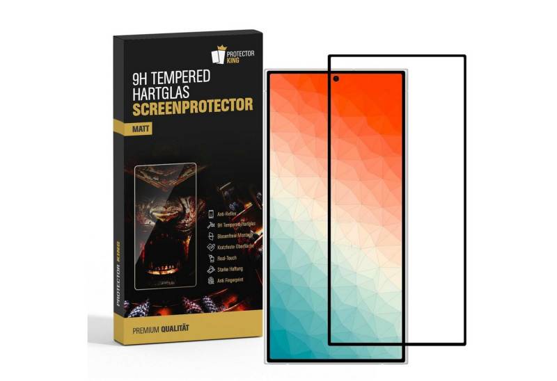 Protectorking Schutzfolie 6x 9H Panzerglas für Samsung Galaxy S24 Ultra FULL COVER matt ANTI-REF, (6-Stück), Displayschutz, echtes Tempered Glass Anti-Reflex von Protectorking