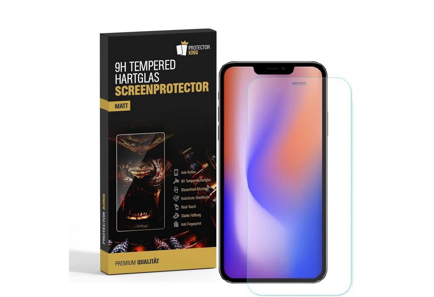 Protectorking Schutzfolie 6x 9H Panzerglas für iPhone 12 FULL COVER Displayschutz Schutzglas, (6-Stück), ENTSPIEGELT von Protectorking