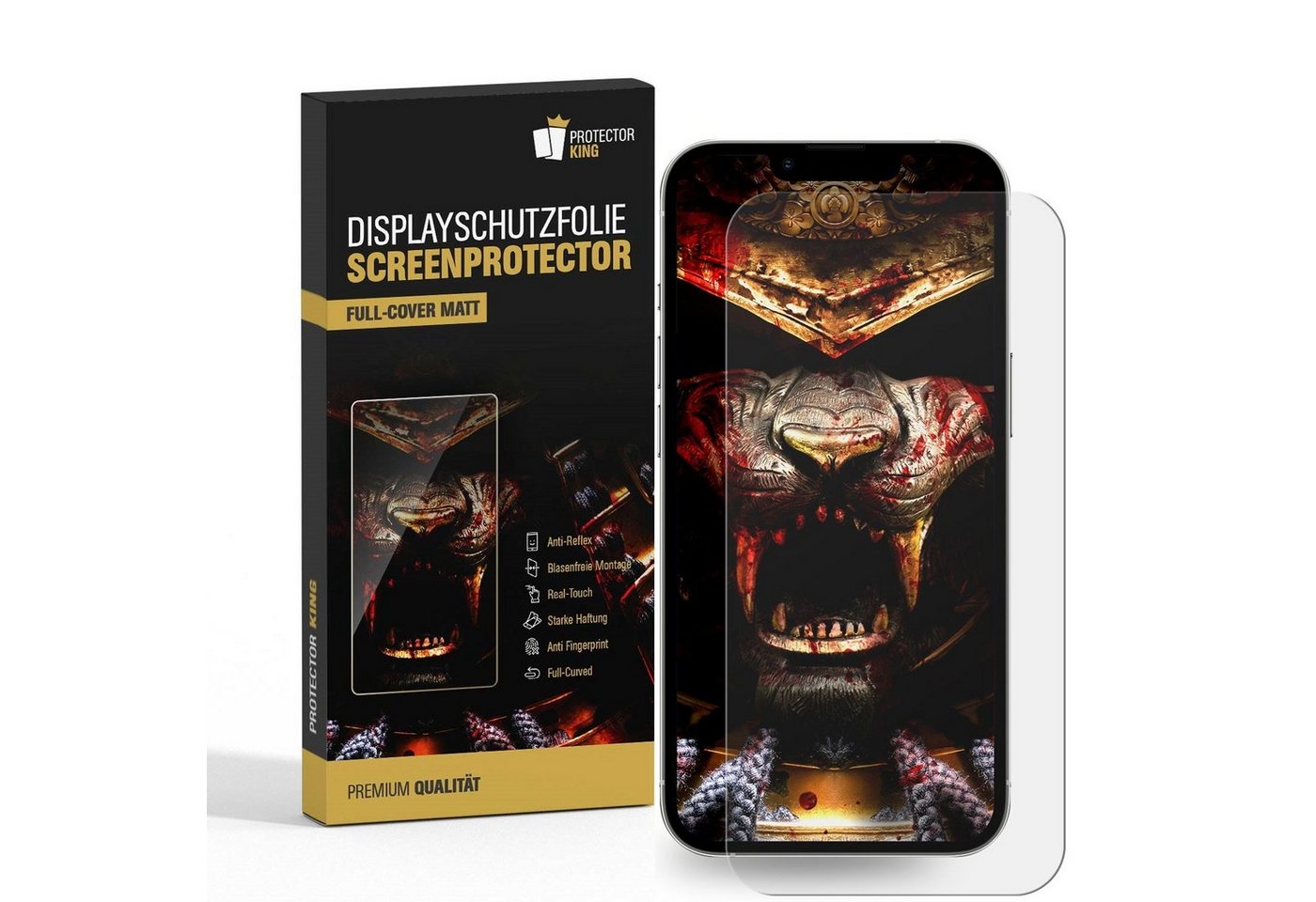 Protectorking Schutzfolie 6x FULL COVER Displayschutzfolie für iPhone 14 Pro PREMIUM MATT ENTSPI, (6-Stück), flexible Displayschutzfolie, matt entspiegelt Anti-Reflex von Protectorking