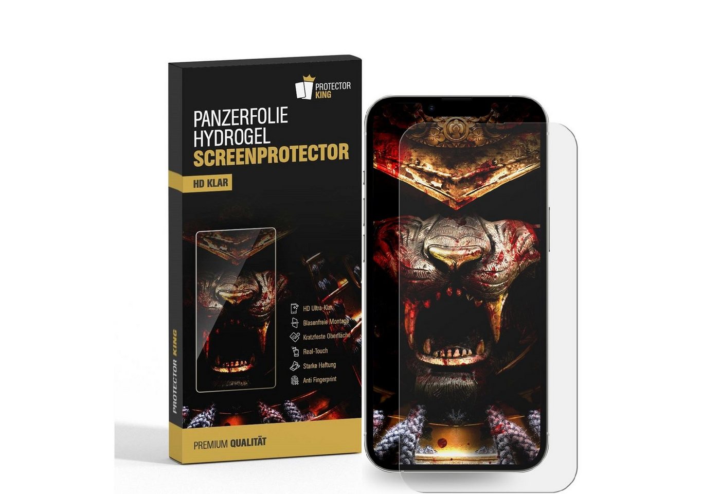 Protectorking Schutzfolie 6x Hydrogel-Glass für iPhone 16e Full-Cover HD KLAR Panzerfolie Displa, (6-Stück), Displayschutz, Selbstheilend für micro Kratzer, HD klar von Protectorking