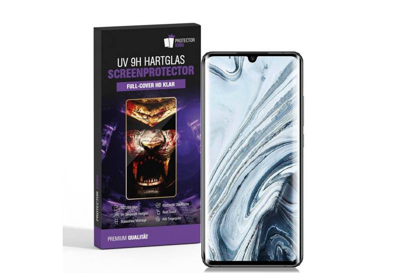 Protectorking Schutzfolie 6x UV-Liquid 9H Panzerglas für Xiaomi Mi Note 10 Pro 3D KLAR echtes, (6-Stück), Displayschutzglas, Schutzglas Echtglas Tempered 9H Härte HD-KLAR von Protectorking