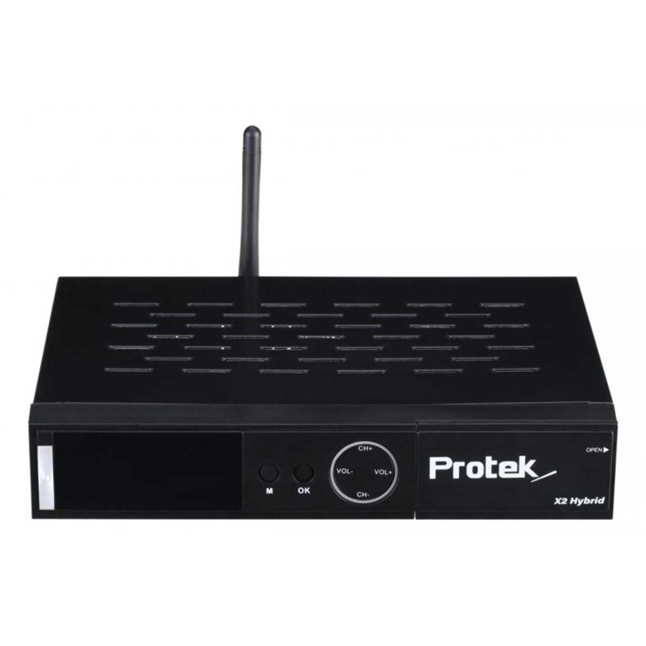 Protek X2 Combo 4K UHD 2160p H.265 HEVC E2 Linux 2.4 GHz WiFi 1x DVB-S2 1x DVB-C/T2 Receiver Schwarz von Protek