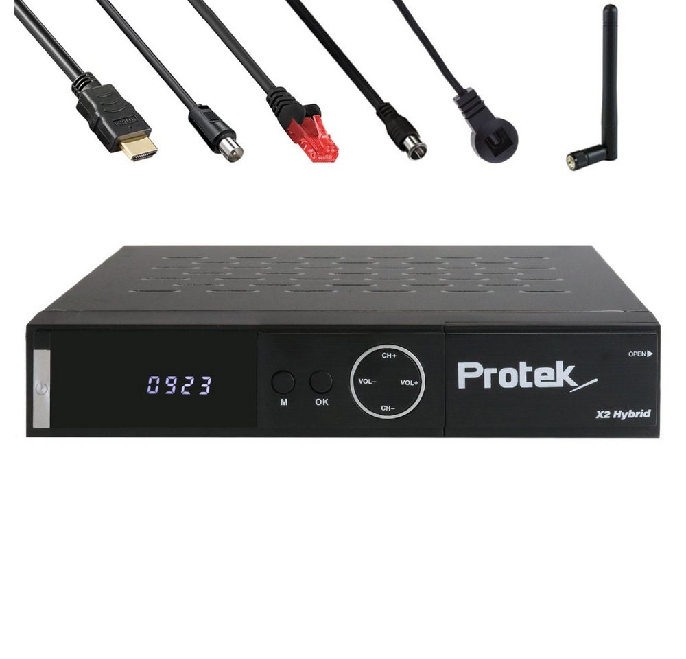 Protek X2 Combo 4K inkl. Antennen, Koax- & Netzwerkkabel Satellitenreceiver Protek X2 Combo 4K inkl. Antennen, Koax- & Netzwerkkabel Satellitenreceiver von Protek