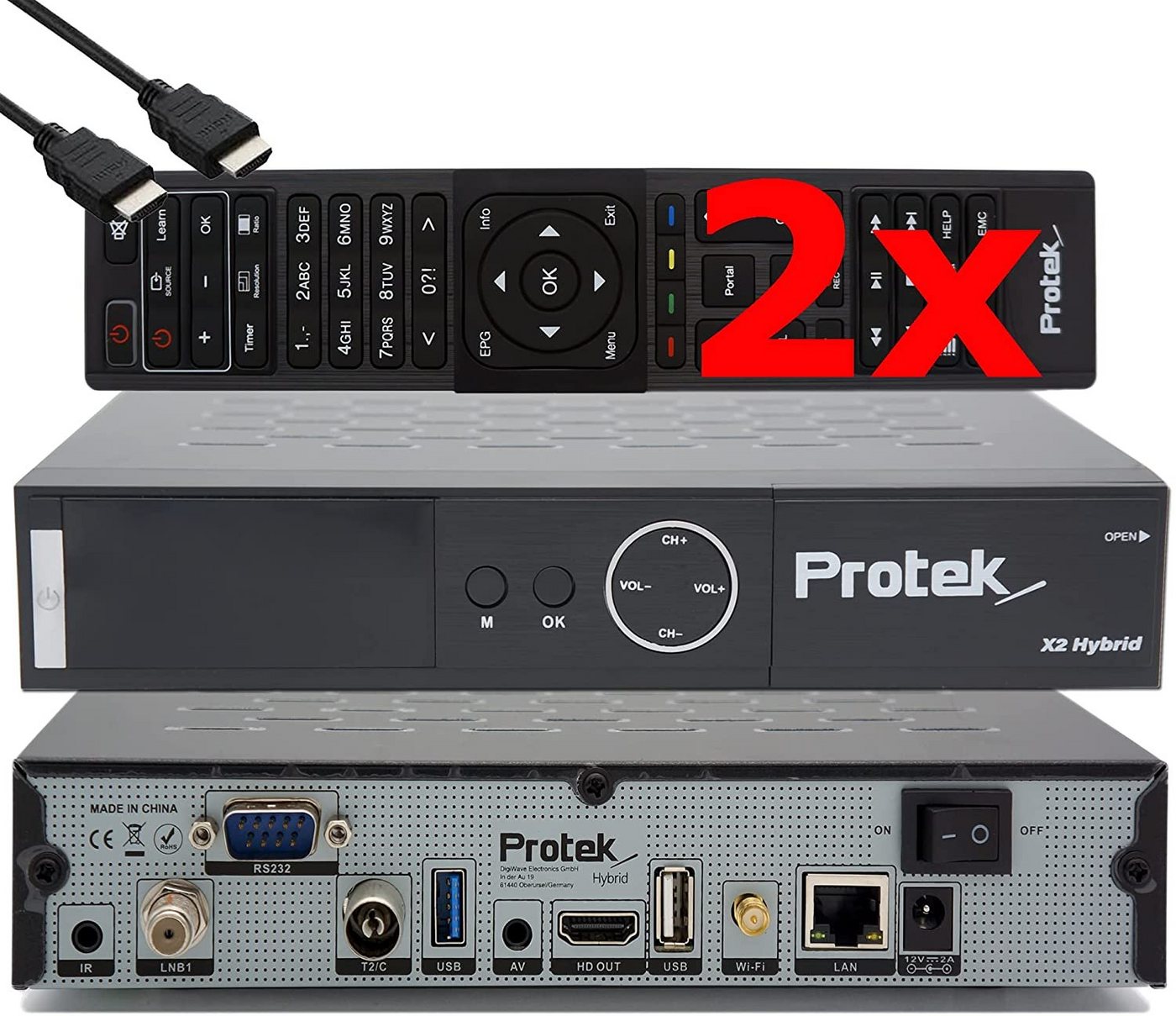 Protek X2 Twin SAT 4K - UHD 2X DVB-S2 Twin Tuner, OpenATV E2 Linux Receiver SAT-Receiver Protek X2 Twin SAT 4K - UHD 2X DVB-S2 Twin Tuner, OpenATV E2 Linux Receiver SAT-Receiver von Protek