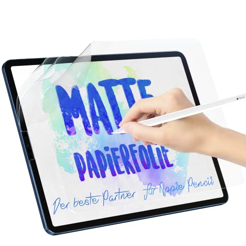 3 Stück Papier Folie Kompatibel mit iPad Pro 12.9 Zoll 6./5./4./3.Generation (2022/2021/2020/2018), Papierfolie Schutzfolie Displayschutz Blendfreiem Feel Like Paper Matt Film Screen Protector von Protescreen