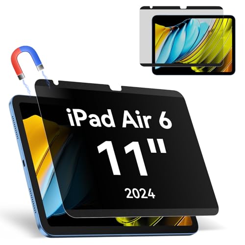 Magnetischer Blickschutzfilter Kompatibel Mit iPad Air 6. Generation 11 Zoll 2024, Abnehmbar Anti Glare Blaulicht Privacy Screen Displayschutz Sichtschutz Bubble-Free Wiederverwendbarer Magnetischer Blickschutzfilter Kompatibel Mit iPad Air 6. Generation 11 Zoll 2024, Abnehmbar Anti Glare Blaulicht Privacy Screen Displayschutz Sichtschutz Bubble-Free Wiederverwendbarer von Protescreen